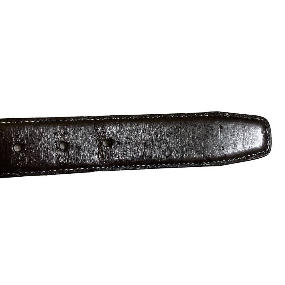 Robert Graham Reversible Leather Belt Sz 32/34 Black Embossed Brown Silver - Picture 7 of 8